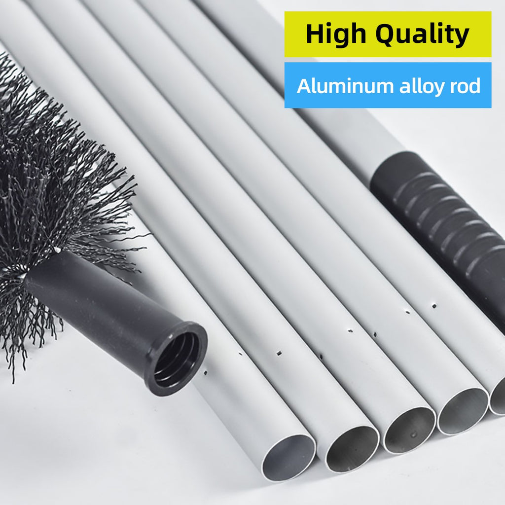 2PCS Gutter Cleaning Brush with Extendable Pole 208cm – Roof Gutter Cleaning Tool