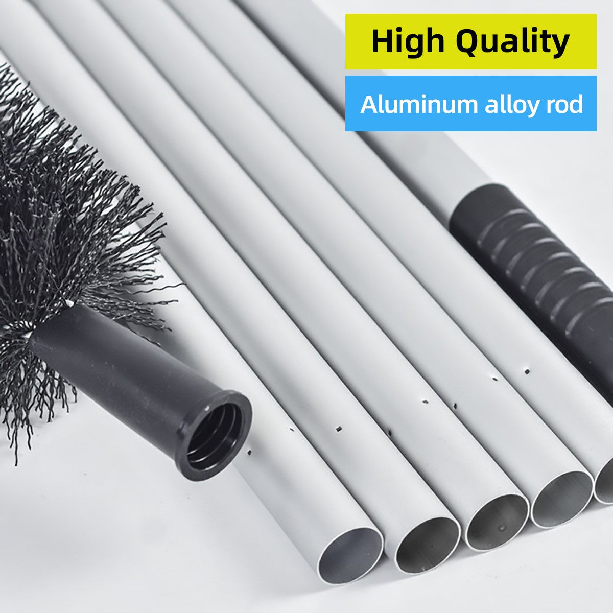 2PCS Gutter Cleaning Brush with Extendable Pole 208cm – Roof Gutter Cleaning Tool