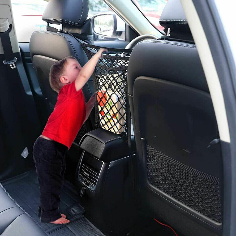 5pcs Car Seat Storage Net Mesh Organizer | Elastic Backseat Barrier Cargo Pocket