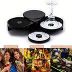 2pcs 3-Tier Cocktail Glass Rimmer | Bar Salt Sugar Seasoning Box for Bartender