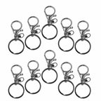 40PCS Keychain Lobster Clasps with Split Rings - Swivel Keyring Hooks for Lanyards and DIY Crafts