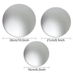 30PCS Silver Round Cake Boards Kit 6 8 10 Inch - Thick Foil Cardboard Cake Base Set