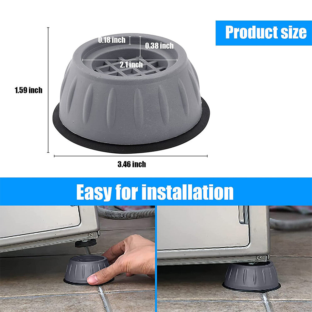 4pcs Anti-Vibration Washing Machine Pads | Non-Slip Appliance Feet Floor Protectors