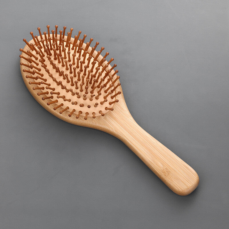 2 Pack Bamboo Hair Brush Air Cushion Comb – Wooden Scalp Massage Detangling Brush for All Hair Types