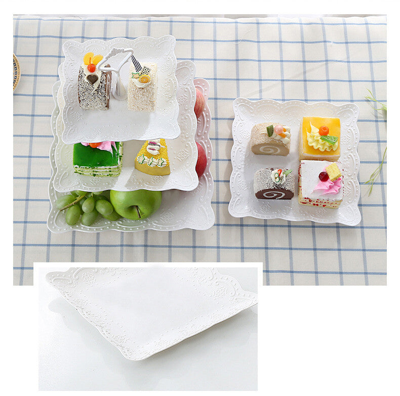 3pcs 3 Tier Cake Stand Set | White Cupcake & Dessert Display for Weddings & Parties
