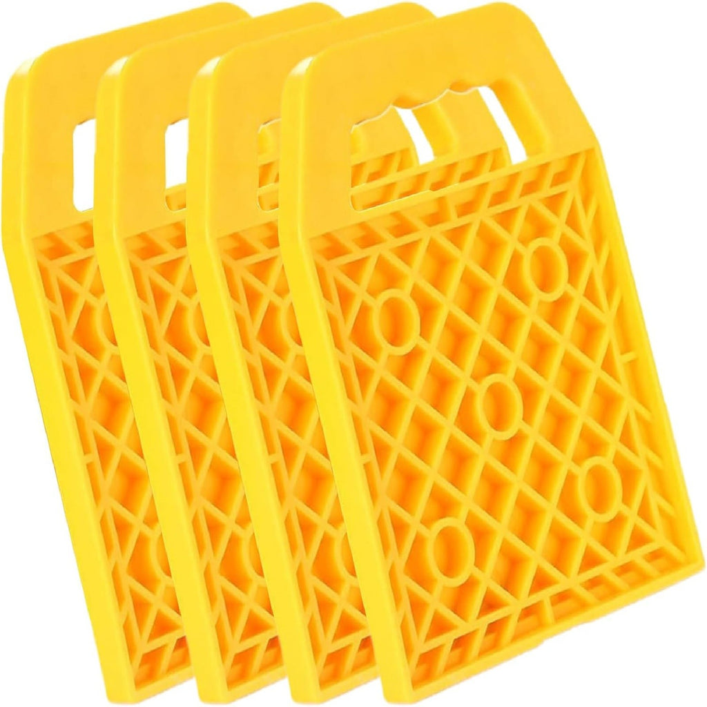 4PCS RV Stabilizer Jack Leg Pads - Caravan Awning Leg Support Level Pads Yellow