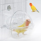 Round Hanging Bird Bath Tub for Cage – Plastic Parrot Bird Bath Bowl for Small Birds