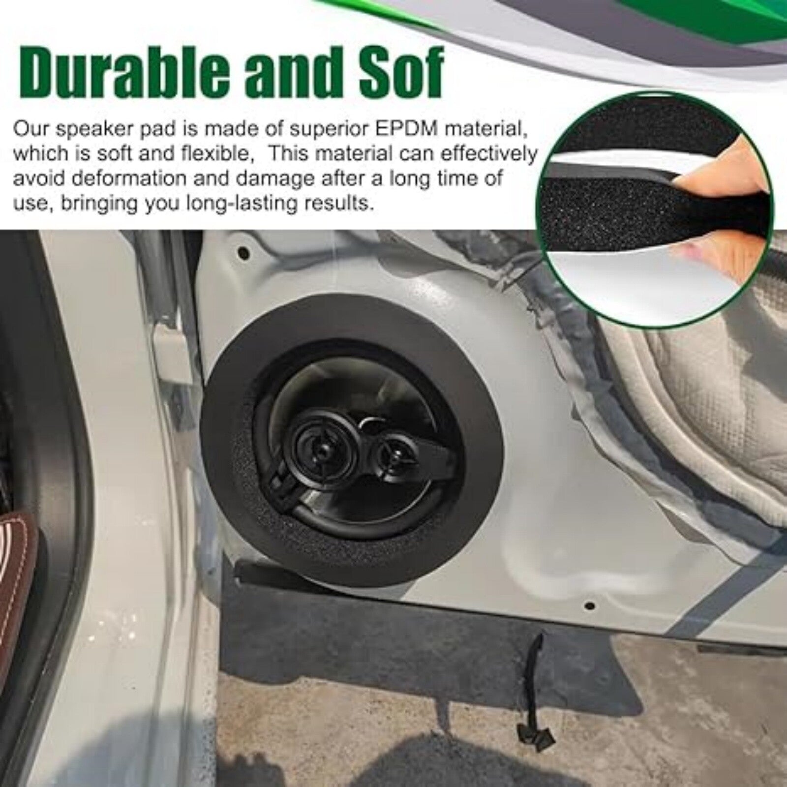 16pcs Car Speaker Foam Enhancer Rings 6.5" | Door Soundproof Vibration Dampening Kit