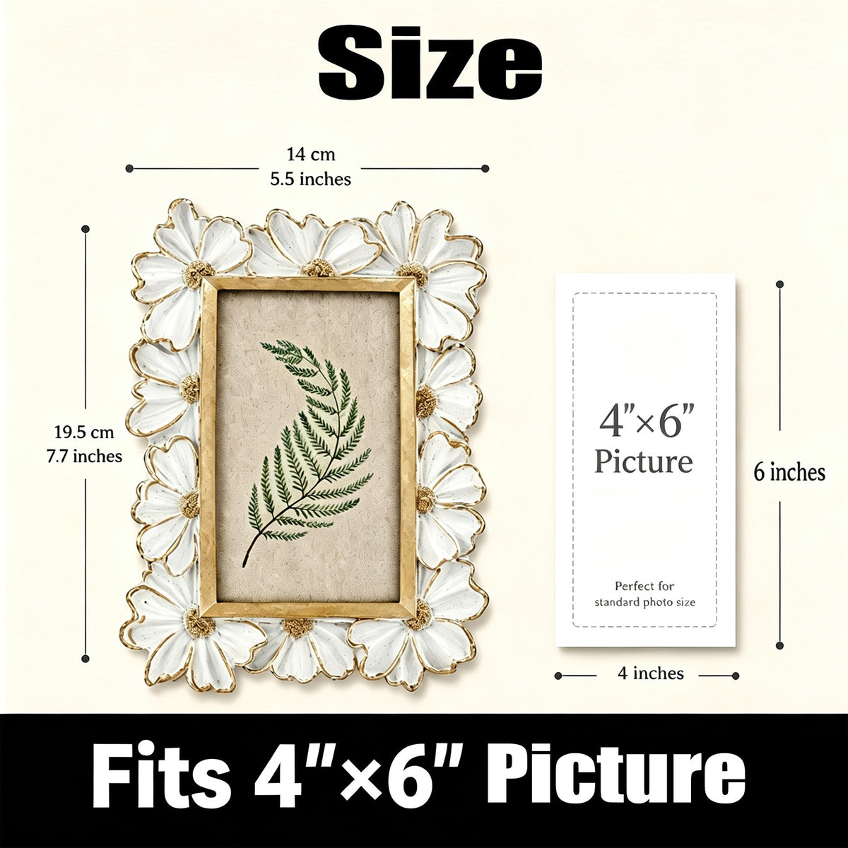 2pcs Resin Flower Photo Frame Art Projects Display Table Stand Office Home Decor