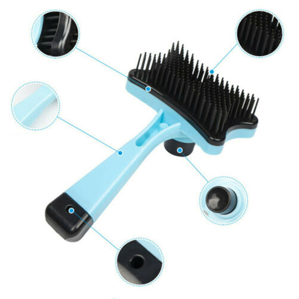 Pet Grooming Brush Self-Cleaning | Dog Cat Deshedding Comb Fur Remover Tool