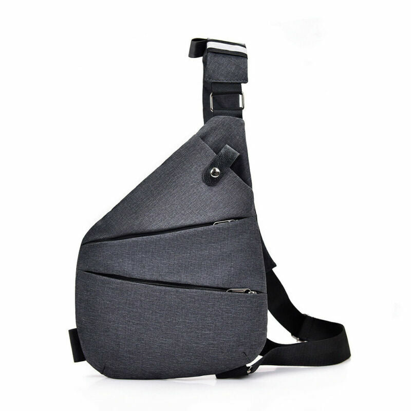 Men’s Anti Theft Travel Shoulder Bag - Waterproof Portable Chest Sling Pocket Bag