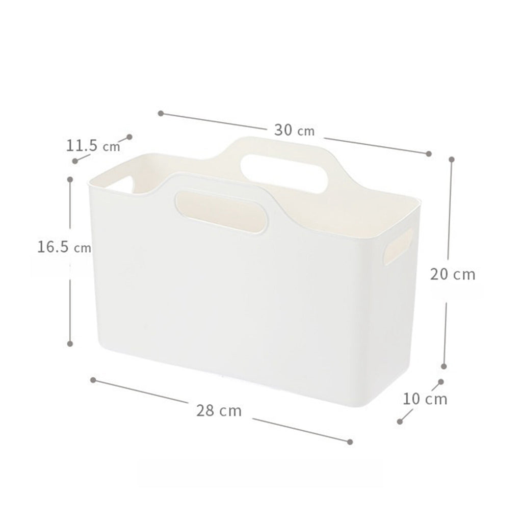 3PCS Plastic Storage Basket with Handle – Multi-Purpose Cosmetic & Household Organizer