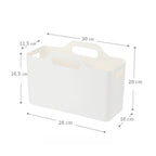 3PCS Plastic Storage Basket with Handle – Multi-Purpose Cosmetic & Household Organizer