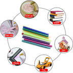 300PCS Multi Colour Glitter Hot Melt Glue Sticks - 0.7x10cm for Electric Glue Gun DIY Crafts