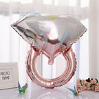 Diamond top detail on ring foil balloon