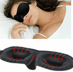 3D Memory Foam Sleep Eye Mask with Earplugs – Soft Travel Sleeping Blindfold