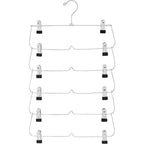 2 Pack 6 Tier Skirt and Pant Hangers with Clips - Space Saving Multi Hangers for Closet Storage