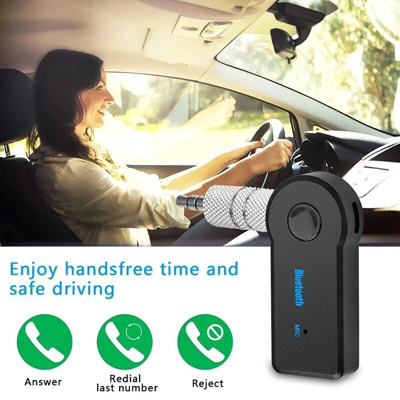 Bluetooth 4.2 Audio Receiver Adapter – Wireless 3.5mm AUX Music Adapter for Car & Home Stereo