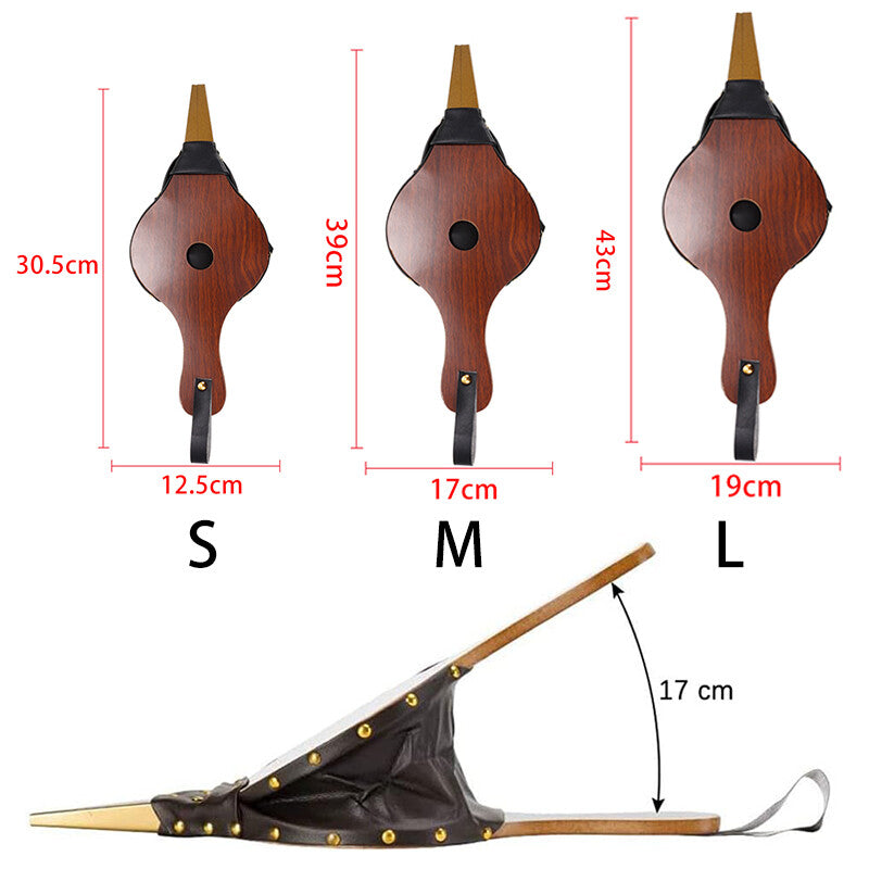 Fireplace Bellows Wooden Air Blower with Cast Nozzle - Hand Bellow Pump Fire Tool in S M L