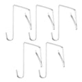10pcs 5mm Stainless Steel Over The Door Hook Adjustable Door Hanger Rack Cloth
