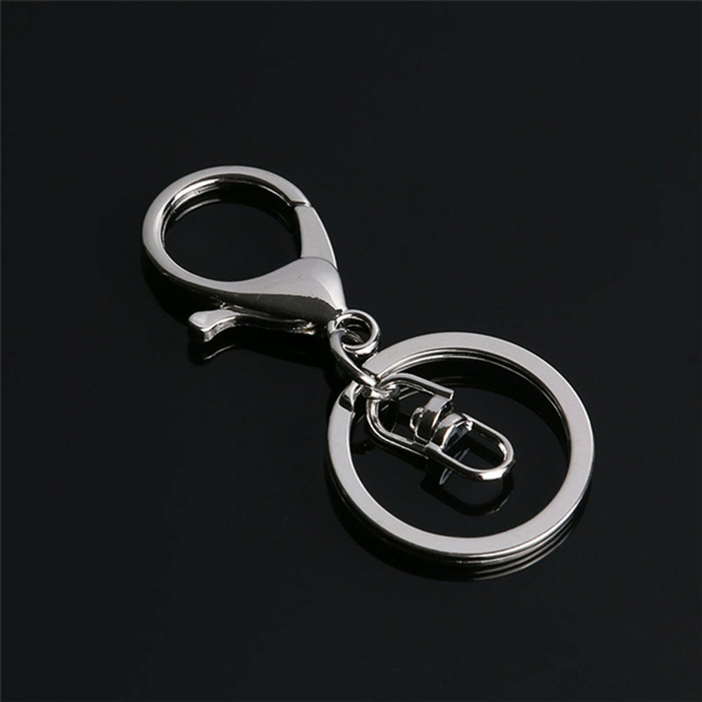 40PCS Keychain Lobster Clasps with Split Rings - Swivel Keyring Hooks for Lanyards and DIY Crafts