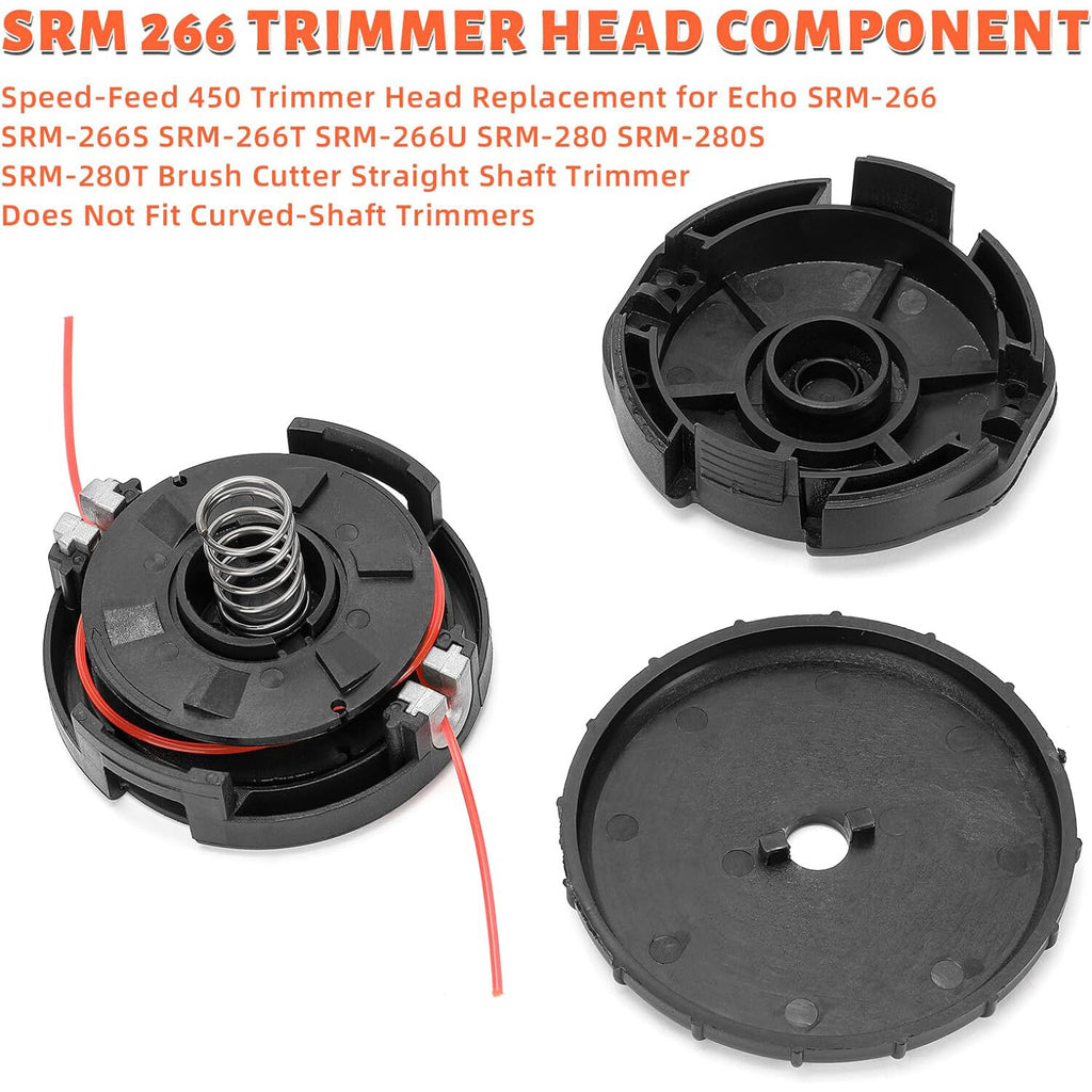 2pcs Speed Feed Trimmer Head 4.5" | Universal Bump Feed Line Head for Brush Cutter