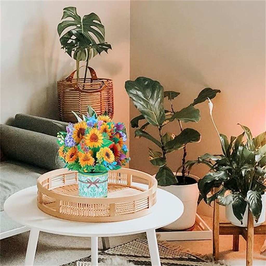 1/2PCS 3D Gift Card Flower Greeting Card Style Birthday Postcard Gift Handmade