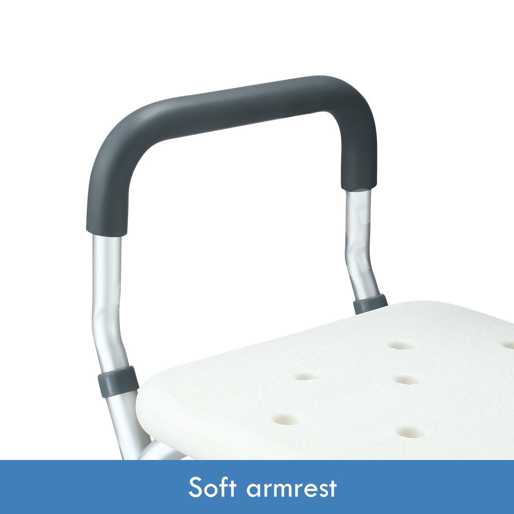 Adjustable Shower Chair Bath Seat with Armrests Heavy Duty Bathroom Safety Bench