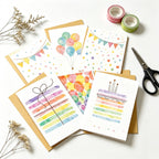 Birthday Greeting Cards Set With Envelopes Colorful DIY Birthday Wish Cards AU