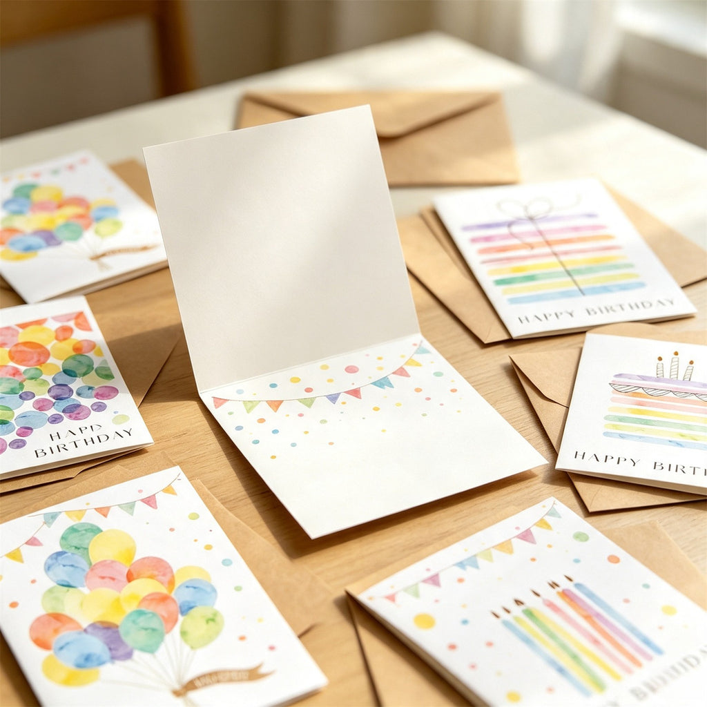 Birthday Greeting Cards Set With Envelopes Colorful DIY Birthday Wish Cards AU
