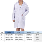 Kids White Lab Coat Doctor Scientist Fancy Dress Costume Boys Girls Book Week
