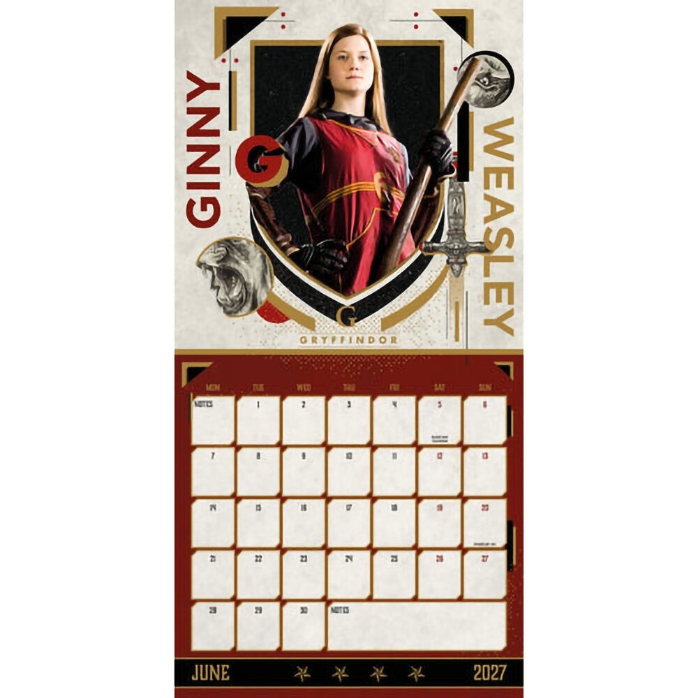 Harry Potter 2027 calendar June page with Ginny Weasley