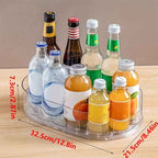 360° Rotating Fridge Organizer Tray – Lazy Susan Kitchen Storage Container