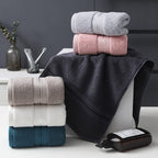 2PCS Cotton Face Washer Towels 35x75cm - Soft 120GSM Face Cloth Set Grey