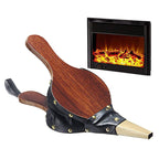 Fireplace Bellows Wooden Air Blower with Cast Nozzle - Hand Bellow Pump Fire Tool in S M L
