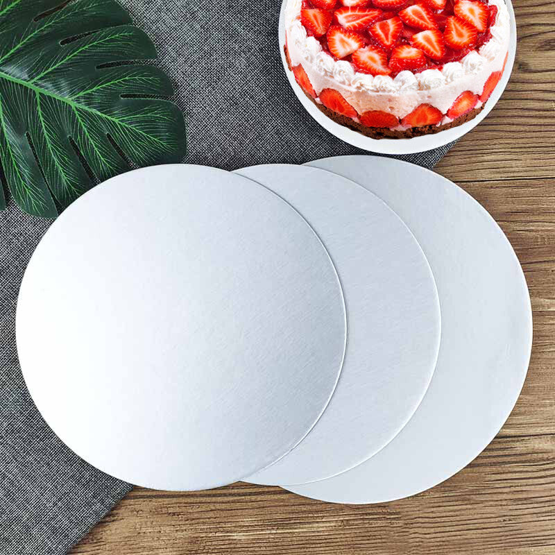 30PCS Silver Round Cake Boards Kit 6 8 10 Inch - Thick Foil Cardboard Cake Base Set