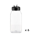 6/12/24/36pcs 100ml Clear Square Spice Jars with Lids | Plastic Herb Seasoning Storage Bottles