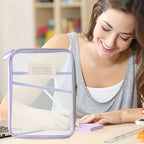 2 Pack A4 Zipper File Folder Document Storage Bags – Large Capacity Nylon Organiser Pouches