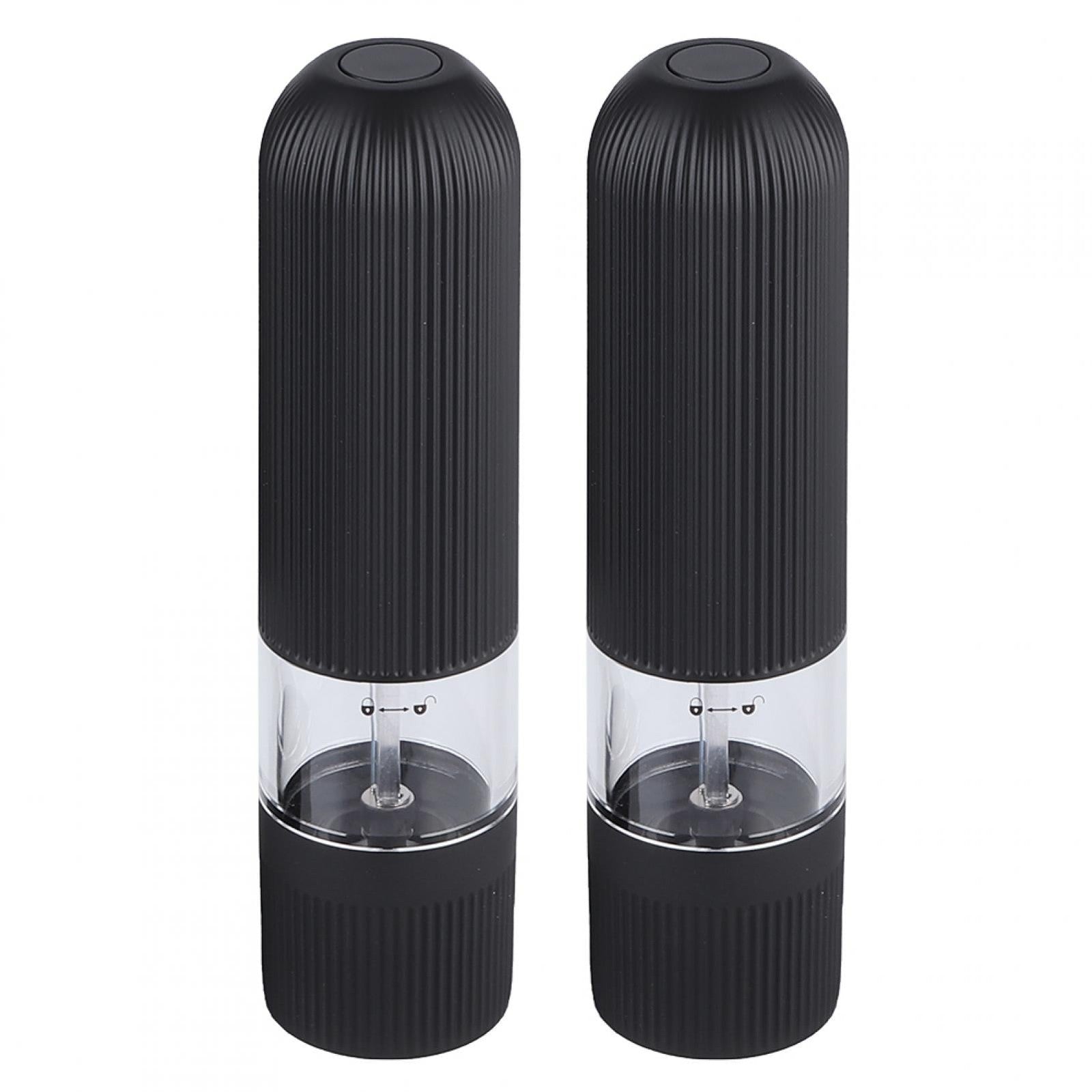 Electric Salt and Pepper Grinder – Battery Powered Spice Mill with Adjustable Coarseness (1 or 2 Pack)