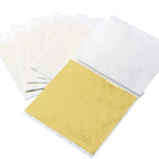 500PCS Imitation Leaf Foil Paper 14x14cm - Rose Gold Silver Gold Gilding Art Craft Sheets