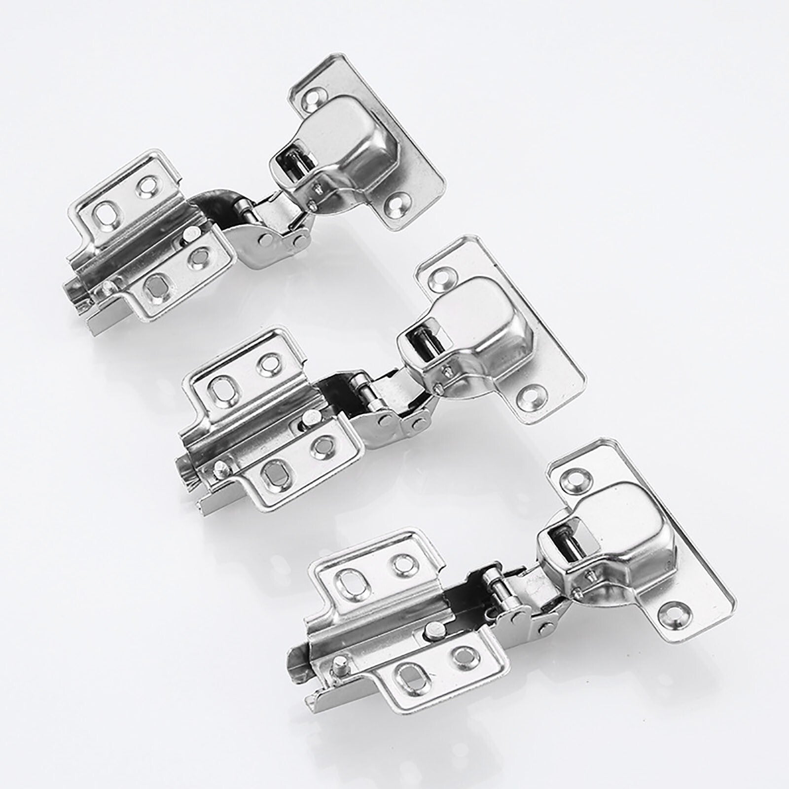 10 Set Kitchen Cabinet Door Hinge Repair Kit with Soft Close Hinges and Fixing Plates