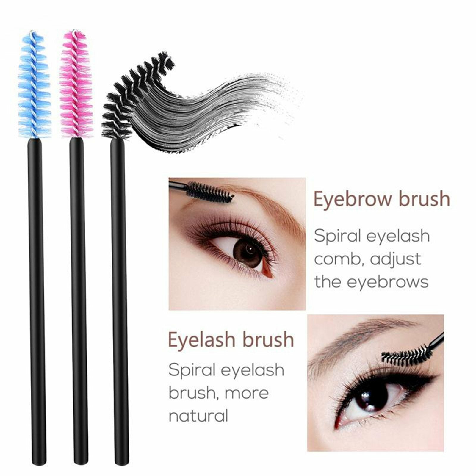 1000PCS Disposable Mascara Wands - Eyelash Brushes for Lash Extensions and Makeup Application