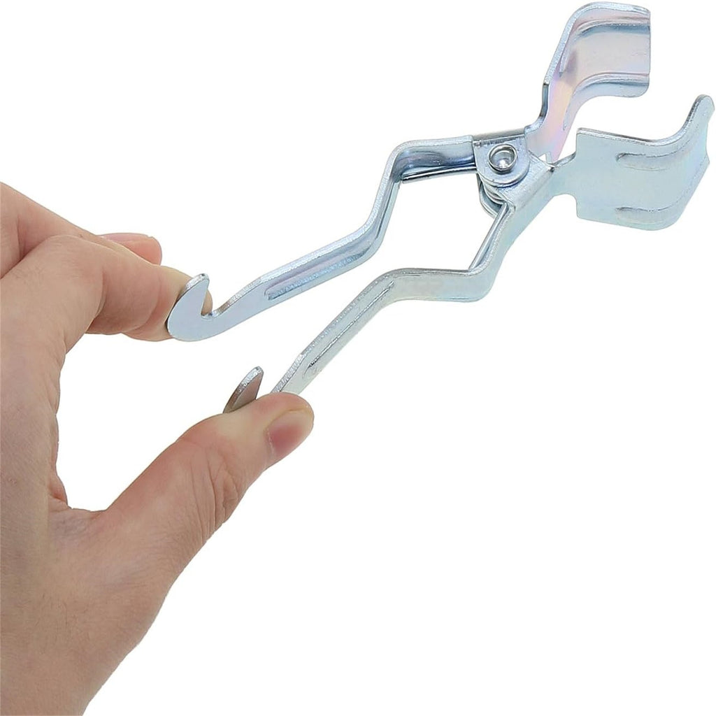 2PCS Silver Tent Light Hanging Hooks - Iron Clip Holder Lamp Hooks for Camping and Canopy Use