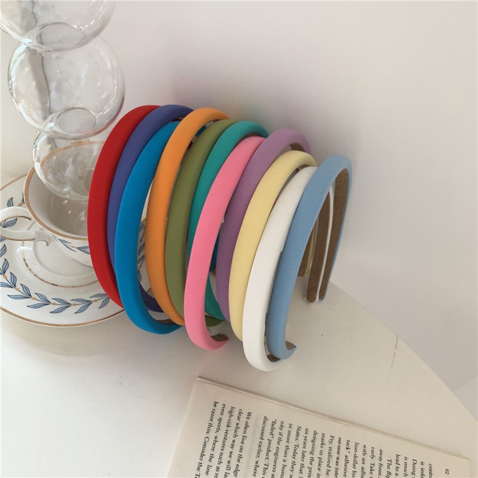 68pcs Satin Headbands Set for Women & Girls | 10mm Alice Bands Hair Accessories (Multi-Color)