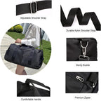 Large Travel Storage Gym Weekender Duffle Bag - Carry On Shoulder Sports Bag with Shoe Compartment