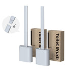 Silicone Toilet Brush with Holder – Hygienic Bathroom Cleaning Brush Set