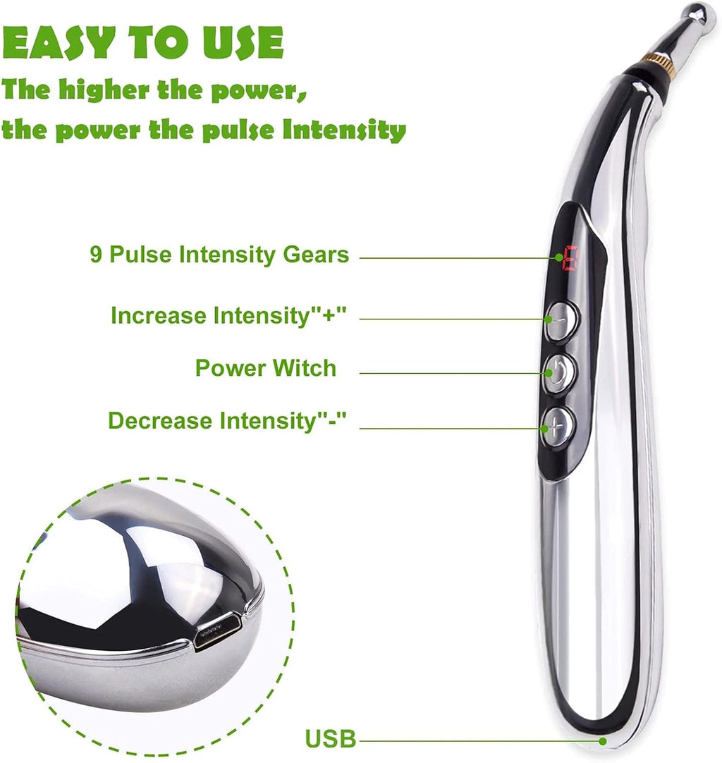Electronic Acupuncture Massage Pen Pulse Therapy Pain Relief Acupoint Meridian Massager