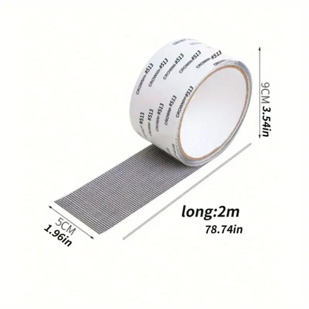 2 Rolls Window Screen Repair Tape Self-Adhesive Fly Screen Patch Door Mesh Fix