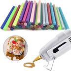 300PCS Multi Colour Glitter Hot Melt Glue Sticks - 0.7x10cm for Electric Glue Gun DIY Crafts