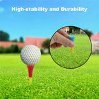 60 Pack 83mm Golf Tees with Rubber Cushion Top – Multi Color Durable Plastic Golf Tees